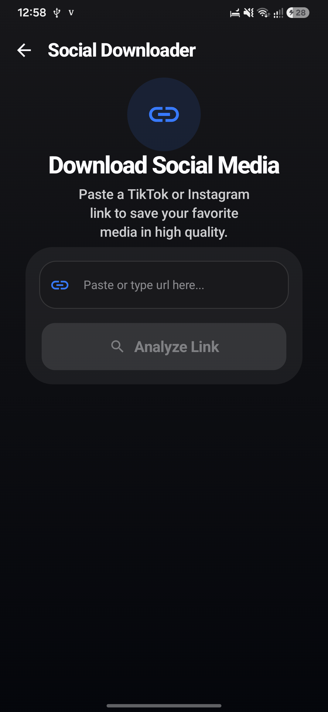 URL Input & Social Media Downloader